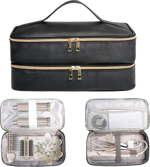 Travel Carrying Case for Shark Flex Style, Double-Layer Waterproof Organizer Bag for Shark SpeedStyle Hair Dryer