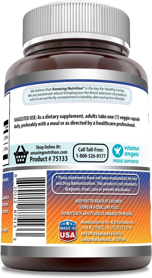 Amazing Formulas Vitamin D3 5000 IU with Vitamin K2 100 Mcg, 250 Veggie Capsules - D3 + K2 Complex, Non-GMO, Gluten Free