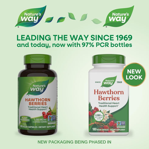 Nature's Way 180 Hawthorn Berries - Traditional Support for Heart Health* - Non-GMO Project Verified - Herbal