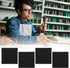Matwsec 2 4 mm Pairs Shoe Heel Repair Rubber Pads, Cuttable Square Boot Heel Replacement, Anti-Slip Shoe Heel Repair