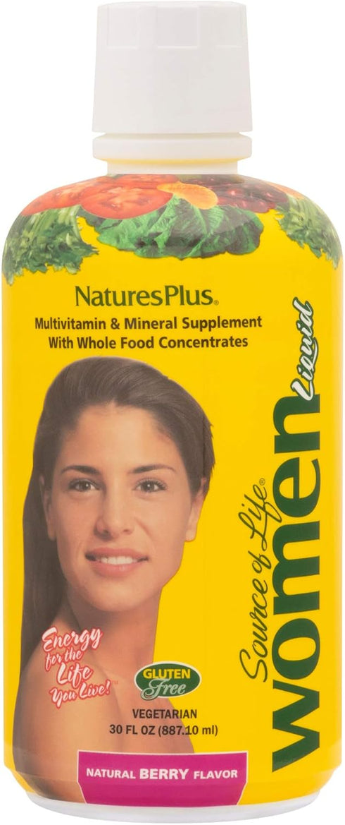 Natures Plus Source of Life Women Liquid Multivitamin - 30 fl oz, Natural Berry Flavor