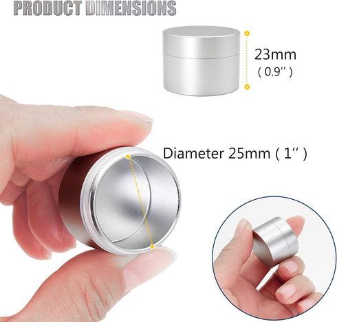 Portable Daily Pill Case, Heavy Duty Aluminium Alloy Round Pill Box, Waterproof Travel Pill Organizer