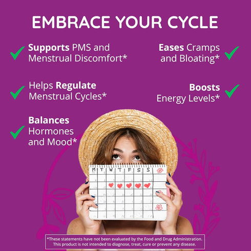 Hormone Balance Supplement for Women – PMS Support, Menopause & Perimenopause | Bloating Relief, Mood, 60 Ct