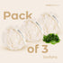 MainBasics Seaweed Infused Bath Shower Loofah Sponge Pouf, Body Wash Scrubber Set of 3