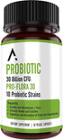 Ascendant Nutrition Bacillus Subtilis Probiotic - 30 Billion CFU Multi-Strain Probiotics for Gut Health - 30 Capsules