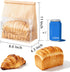 Roppolo 100 8.6 Inch Packing Pcs Bread Bags with Tin Tie, Large Loaf Bags Made Of Brown Cotton Paper, Storage Bag