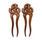 Marycrafts Set of 2 Wooden Celtic Knot Hair Forks, Hair Accessories, Handmade Hair Toy