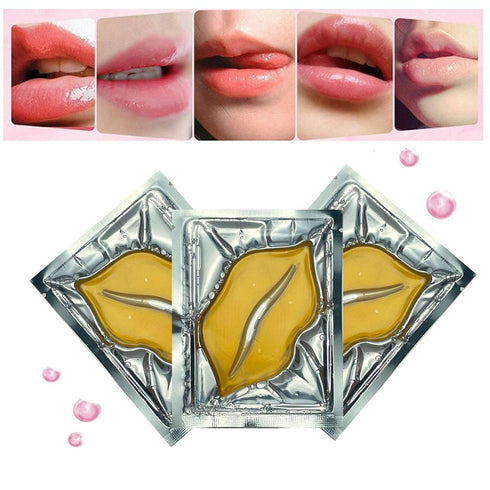 Jakuva 29PCS Gold Collagen Lip Mask, Gel Moisturizing Lip Patches for Anti Wrinkle, Chapped, and Moisturizing