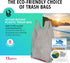Hippo Sak Tall Kitchen Garbage Bags, 13 Gallon, 45 Count, Ergonomic Handles, Made from Recycled Plastic
