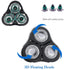 RQ11 Replacement Heads Compatible with Philips RQ11, Norelco RQ11 New Upgraded Electric Shaver 2D Models (1 Head)
