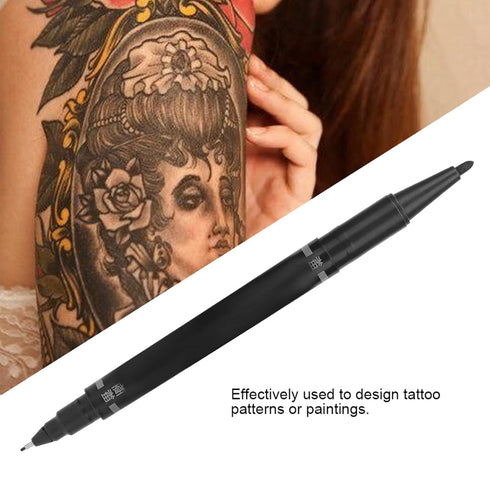 Tattoo Marking Pen, Double End Skin Marker Piercing Positioning Tool, Removable Markers for Aesthetic Procedures
