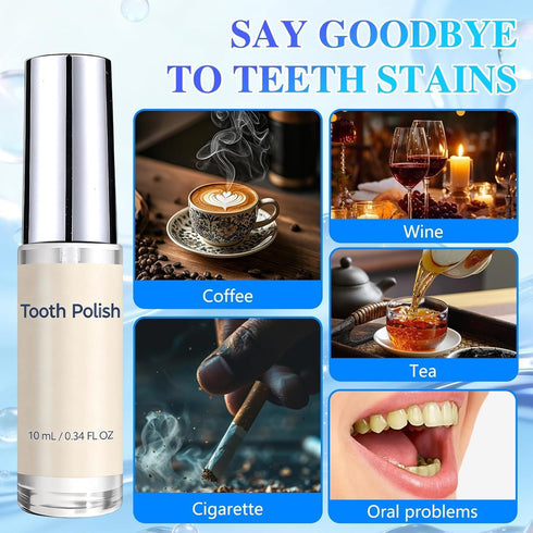 TRWLCFF (2Pcs) Tooth Polish & Whitening Paint - Instant Visible Brightening, Gentle Formula, Portable Easy-to-Use Teeth