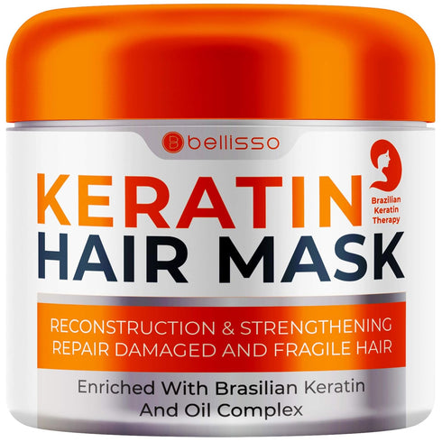 Keratin Hair Mask | Sulfate Free Hydrating Deep Conditioner for Dry, Damaged Hair | Moisturizer Care for Frizzy Hair