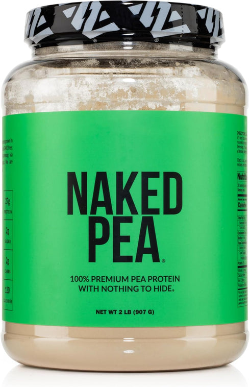 Naked Pea - 2LB 100% Pea Protein Powder from North American Farms, Unflavored Vegan Protein Isolate, 30 Servings