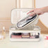 Travel Clear Makeup Bag, Portable Cosmetic Organizer Storage Bag, Leather Makeup Case with Brush Bag, Waterproof,