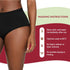 High Waist Black Organic Cotton Period Underwear - Reusable & Ultra-Absorbent, Size XS