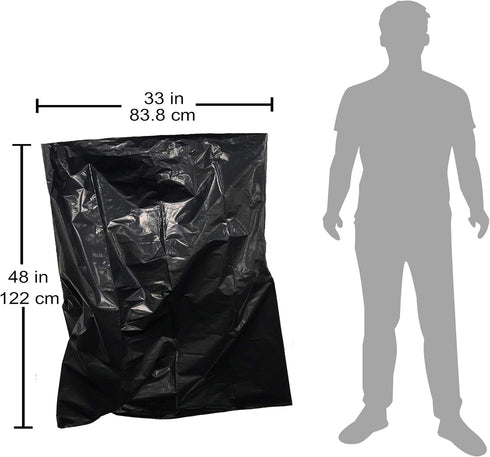Reli. ProGrade Heavy Duty Contractor Bags, 42 Gallon, Black (20 Bags w/Ties) - 39 Gal, 40 Gal, 45 Gal Garbage Bags