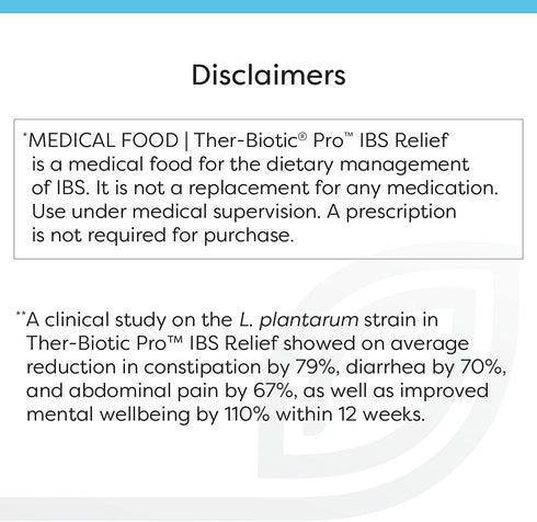 Klaire Labs Ther-Biotic Pro IBS Relief - Medical Food for Dietary Management of IBS, Prebiotics & Probiotics for