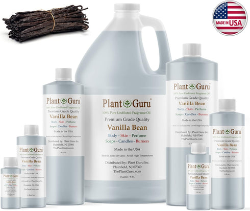 Vanilla Bean Fragrance Oil 8 fl. oz. Scented Oil for DIY Soap Making, Candles, Bath Bombs, Body Butters. Used in Aromatherapy Diffusers, Burners and Warmers. Great Addition to Lotions and Creams.