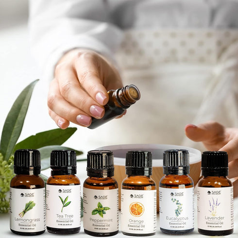 Natural Blend Essential Oil Set - 6 pcs for Diffusers, Aromatherapy, Gifts for Home, Office, Car