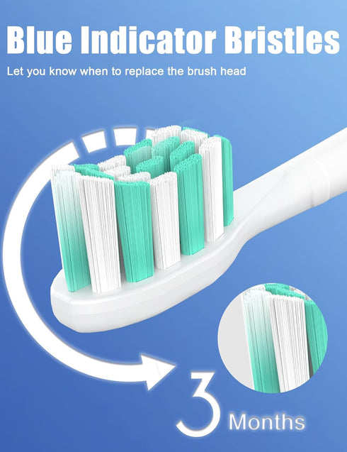 Toothbrush Replacement Heads for Philips Sonicare C1 C2 ProtectiveClean 4100 5100, Snap-on Electric Toothbrush Head, 10