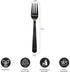 Party Essentials Individually Wrapped Black Plastic Utensil Sets, Heavy Duty Flatware Packs, 100 Sets