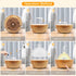 HiiTii 200 ml Wood Base Ultrasonic Essential Oil Diffuser Air Humidifier, Glass Oil Diffuser for Home Office Hotel