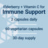 Life Extension Black Elderberry + Vitamin C, Everyday Immune Support, Gluten Free, Non-GMO, Vegetarian, 60 Capsules