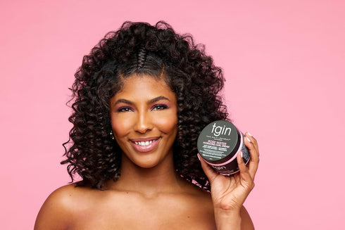 tgin Rose Water Defining Styling Gel - For Natural Hair, Curls, Waves, 13OZ