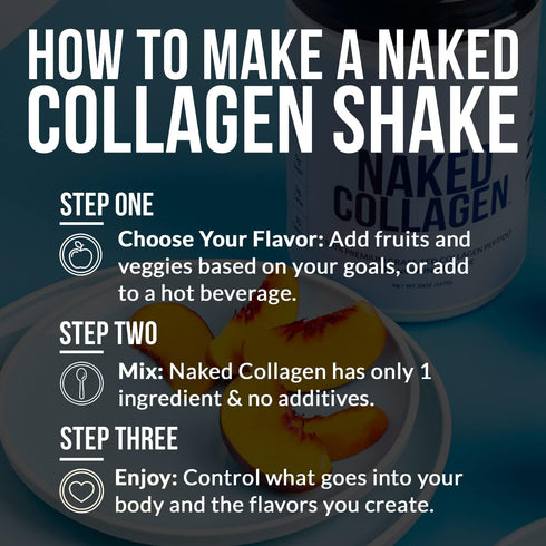 Naked Collagen Peptides Protein Powder, 60 Servings, Grass-Fed Hydrolyzed Collagen, 20oz