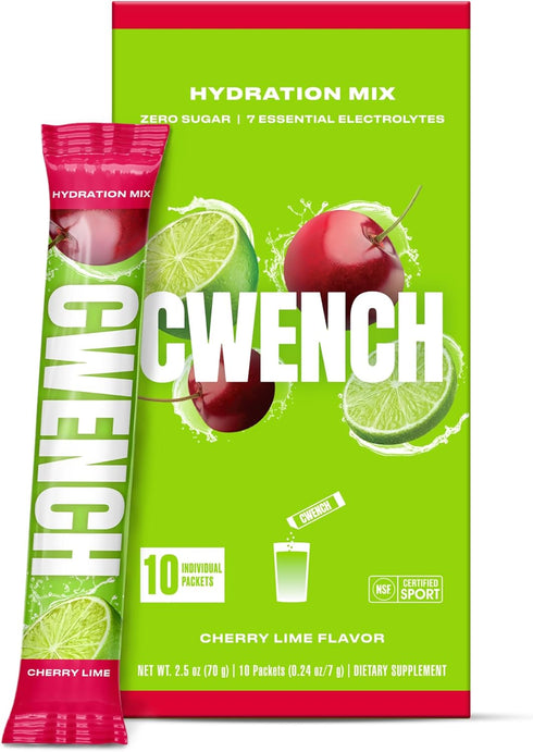 Cwench Cherry Lime Electrolyte Mix - 10 Count