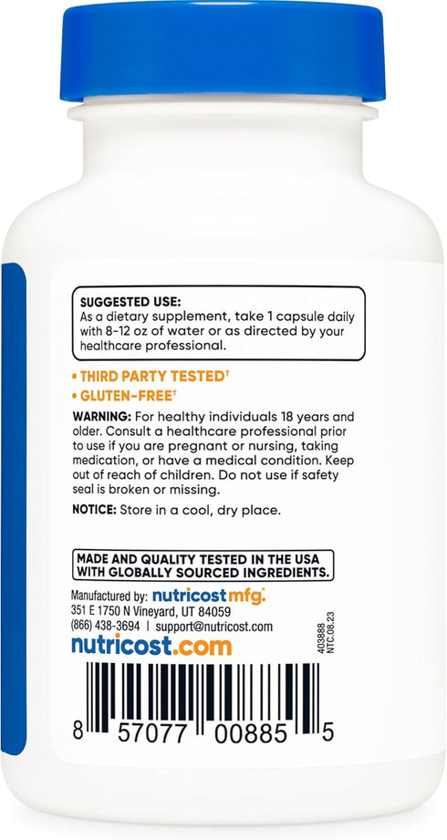 Nutricost Vitamin B1 (Thiamine) 100mg, 120 Capsules | Gluten Free and Non-GMO