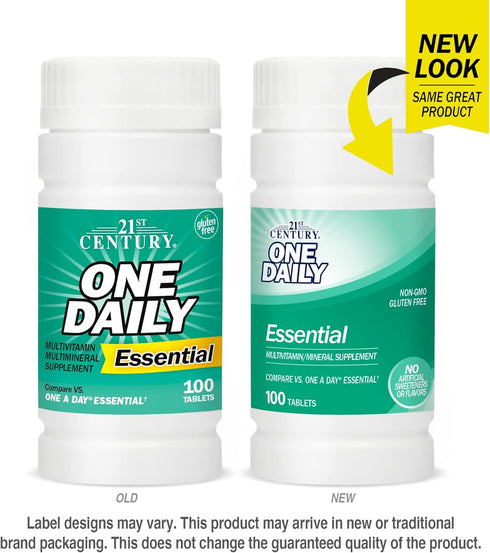 One Daily Essential Tablets, 100 Count by 21st Century
