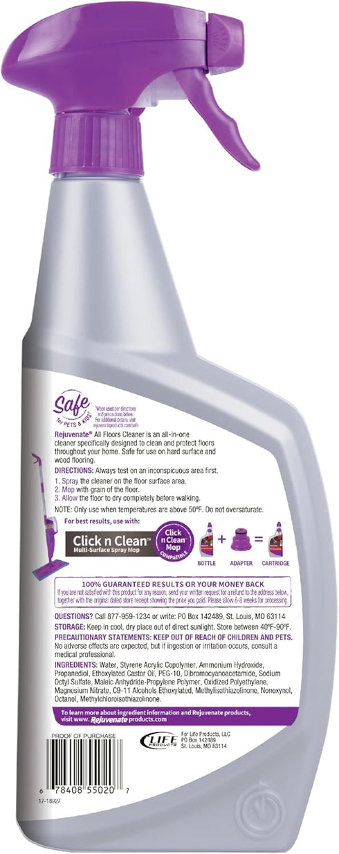 Rejuvenate High Performance All-Floors Cleaner: No Bucket Needed, Powerful PH Balanced Shine, 32oz