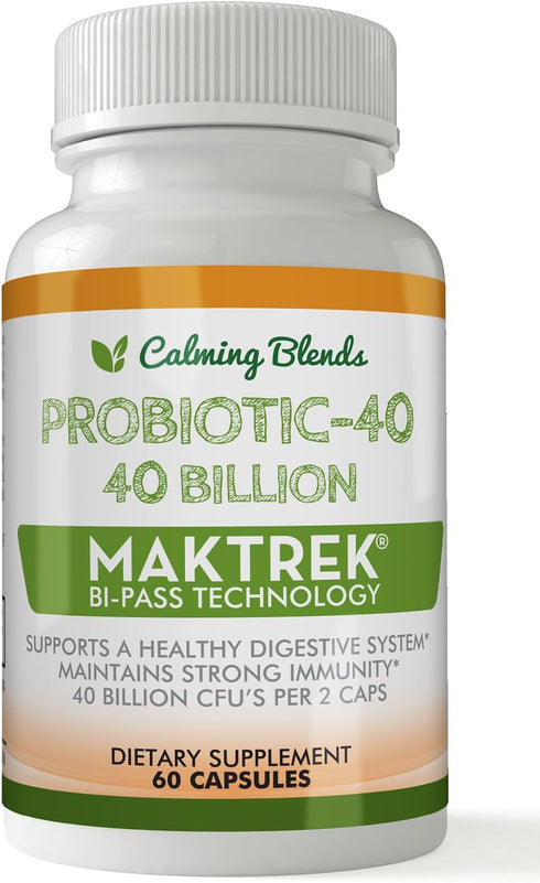 Probiotic Supplement, 40 Billion CFU, 60 Vegetable Capsules, Bi-Pass Delivery System for Maximum Effectiveness