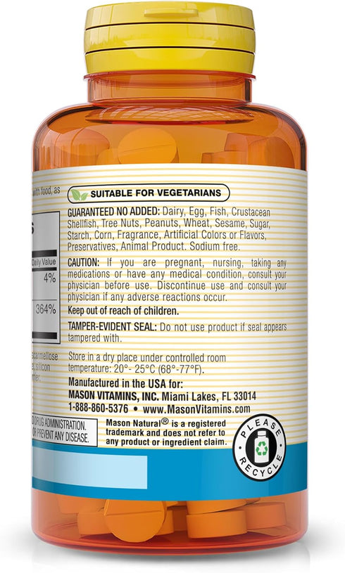 Mason Natural Selenium 200 mcg - Antioxidant Supplement for Immune Support & Prostate Health, 60 Tablets (Pack of 3)