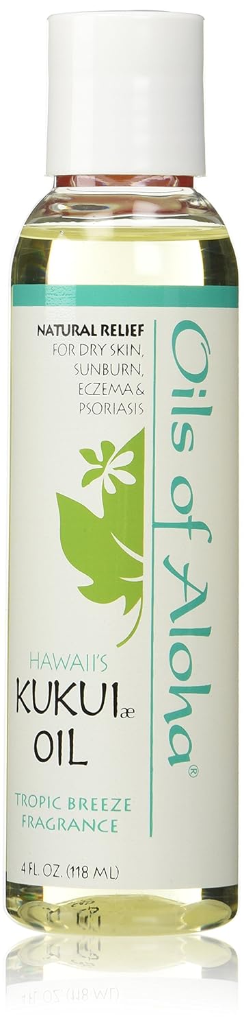 Oils of Aloha - Hawaii Kukui Nut Oil, Tropic Breeze Fragrance, 4 oz