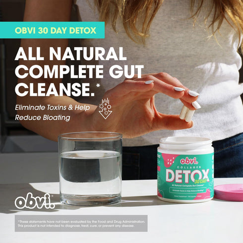 Obvi Detox Colon Cleanse Supplement - Promotes Digestive Health, Bloating Relief, 90 Capsules for Immune Support