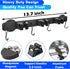 Strong Magnetic Mop Broom Holder - Heavy Duty Hanger with 4 Hooks for Organizing Cleaning Tools in Garage or Kitchen