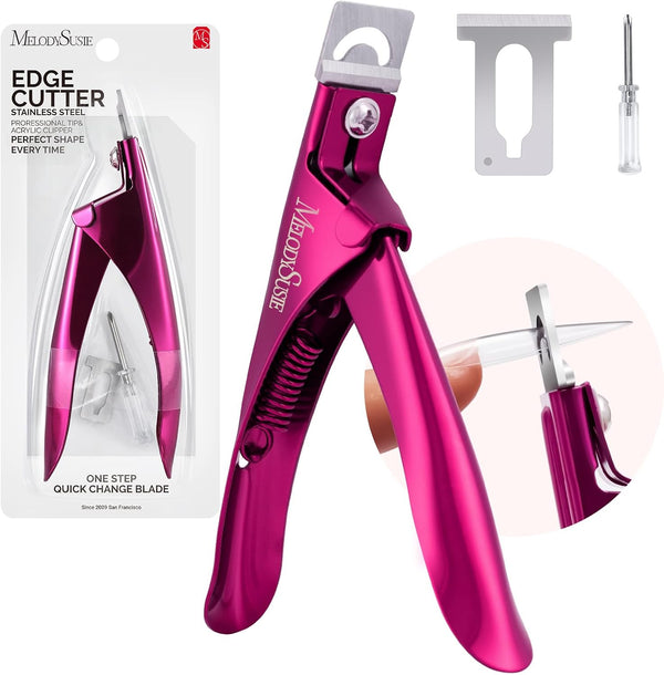 MelodySusie Acrylic Nail Clippers | Professional Nail Clippers for Acrylic Nails, Adjustable Stainless Nail Trimmer,