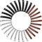 Hotop 30 Pieces Hair Clip, Open Center Domed Metal Barrettes in Assorted Colors (Black, Brown, Silver)