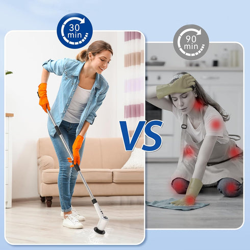 Kolagan Arm3 7 Electric Spin ScrubberUpgrade Electric Spin Cordless Tub and Tile Scrubber w/ Adjustable Extension Speed