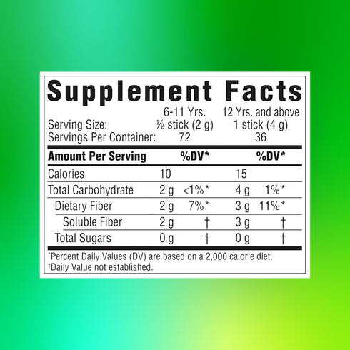 Benefiber On the Go Prebiotic Fiber Supplement Powder - Daily Fiber, Unflavored, 28 Sticks (3.92 Ounces)