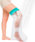 quiheat Waterproof Leg Cast Cover for Showering, Reusable Shower Sleeve for Upper Leg