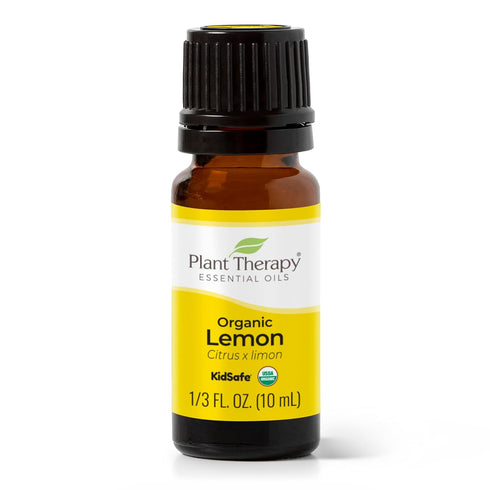 Plant Therapy Organic Lemon Essential Oil, 100% Pure, USDA Certified Organic, 10 mL (1/3 oz)