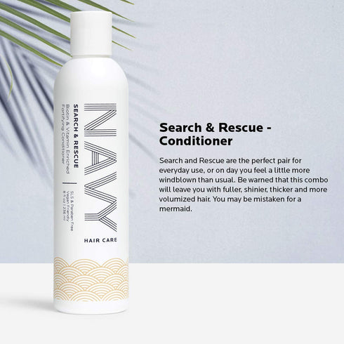 NAVY Search and Rescue Conditioner - Paraben-Free Biotin Enriched Fortifying Hair Conditioner, 8 fl oz