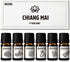 Essential Oils Set, Chiang Mai Series, 6 Pure Oils Kit - Cinnamon, Sandalwood, Frankincense, Peppermint, 10ML