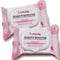 mivida Hypoallergenic Makeup Remover Wipes, 2 Pack of 25 Count, Fragrance Free, Alcohol Free, Total 50 Count with
