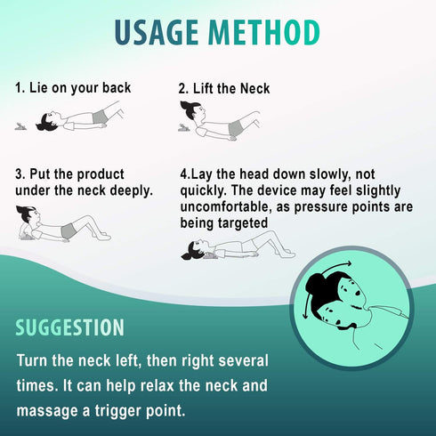 Trigger Point Pillow, Head and Neck Pain Relief Traction Device, Acupressure Support Relaxer for Tension Headache Relief