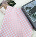 MUNILAIL 100 Sheets Pink and White Checkered Tissue Paper, 14 x 20 Inches for Gift Bags, Bulk Wrapping Paper, Crafts